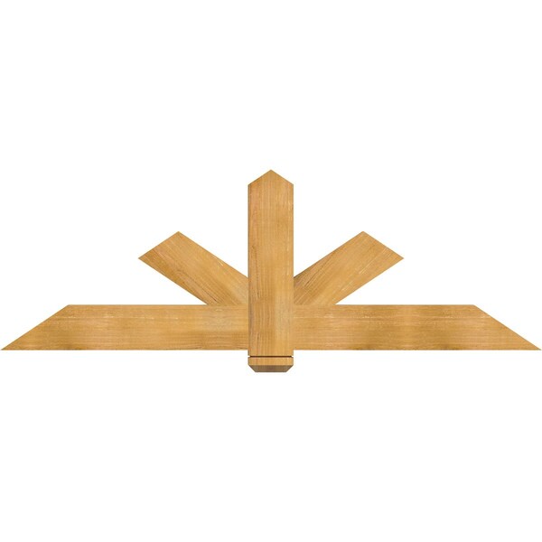 Ekena Millwork Kennewick Rough Sawn Timber Gable Bracket, Western Red Cedar, 72"W x 24"H x 2"D x 6"F, 8/12 Pitch GBW072X24X0206KEN00RWR - main